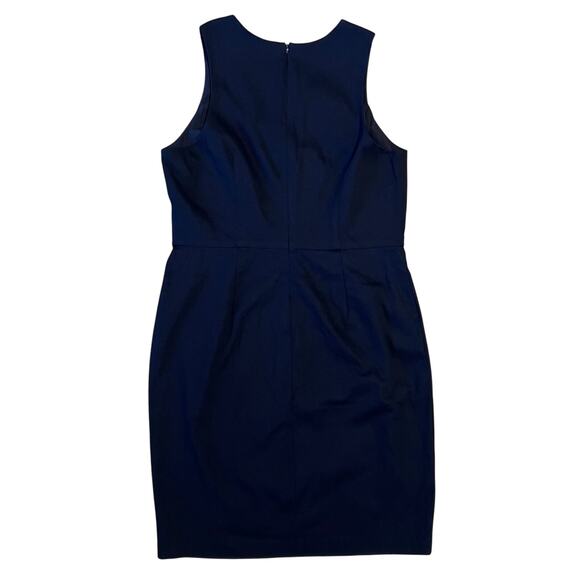 J. McLaughlin Navy Textured Sleeveless Sheath Dress Size 14 - Picture 2 of 4